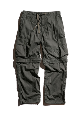 WILD THINGS 26春夏新品 日系防泼水可拆卸多口袋抽绳工装裤