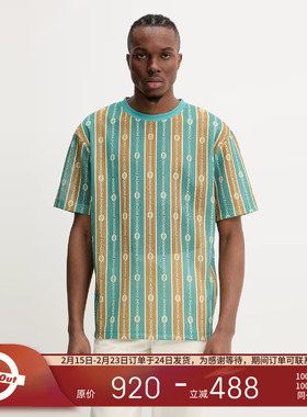 Drole de Monsieur DDM 25SS 百搭条纹满印设计短袖T恤男女同款