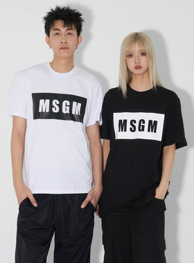 MSGM  意大利春季新款日常个性logo印花设计休闲短袖T恤男女同款