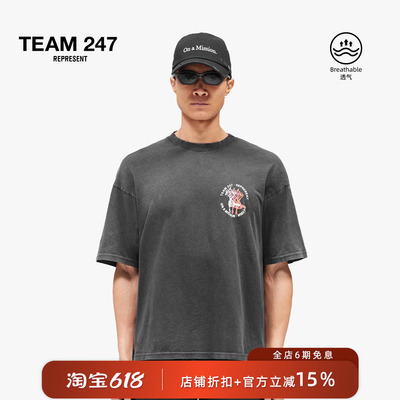 【潮流运动】REPRESENT 247机能支线 26SS torch 做旧火炬短袖T恤