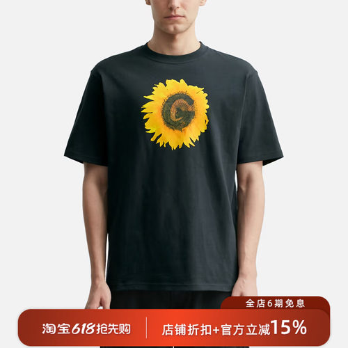 GRAMICCI向日葵印花纯棉圆领T恤
