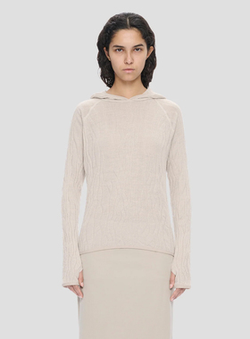 HELIOT EMIL 北欧先锋机能25SS 小众设计褶皱纹理连帽卫衣男女款