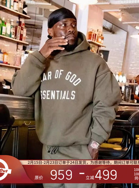 Fear Of God Essentials FALL24 大学系列主线同款LOGO连帽卫衣