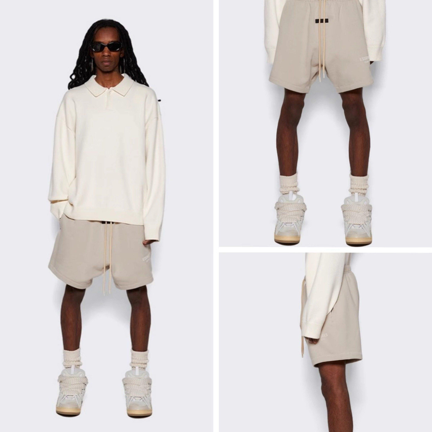 【秒杀】Fear Of God Essentials 美式小logo印花直筒休闲裤短裤