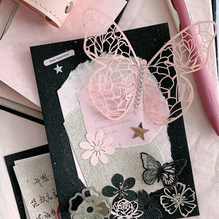 羊皮纸特种纸手帐A6A7活页本内页内芯肌理感混合素材特种纸便签