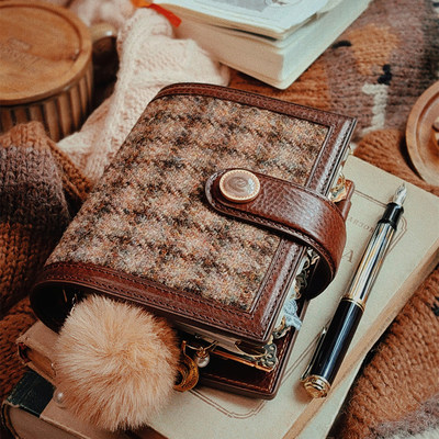 原创高定毛呢玛奇朵美拉德粗花呢