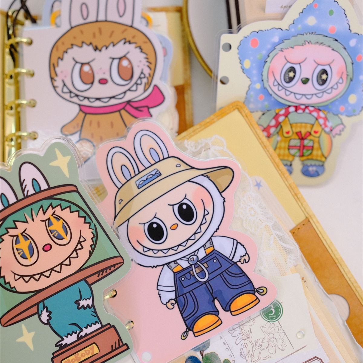 可爱卡通人物5孔分隔页