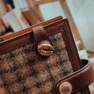 玛奇朵复古超大颗咖啡豆磁吸磁力扣手工手帐装饰吊牌INS欧美活页