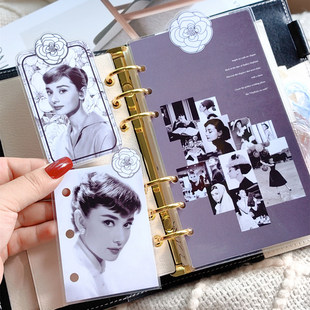 赫本小香风分隔页A5A6A7奇葩M5方方子A5slim手工塑封分隔页索引