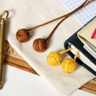 青青原创纯手工编制蜡绳挂件TN旅行者笔记本手帐球球书签