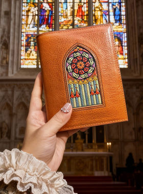 青釉原创欧式米兰大教堂手帐真皮意大利MBOX LUX进口牛皮A7A6手帐