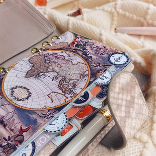 QY复古法老地图A5A6A7奇葩M5方方子A5slim手工塑封分隔页索引