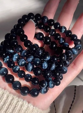 黑神话middot悟空天然黑曜石手链