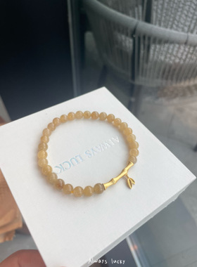 天然和田玉糖玉925纯银竹节手链