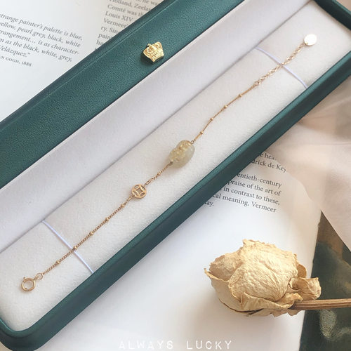 女水晶手链天然金发晶貔貅招财