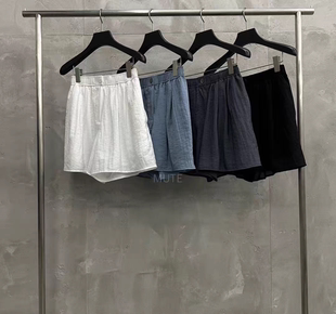 1现 25夏季新款韩国东大门MUTE薄松紧腰休闲短裤