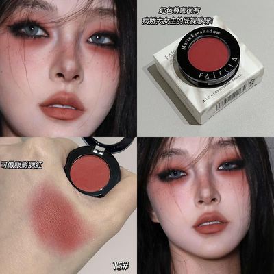 美系辣妹~微醺哥特小烟熏红与黑朋克烟熏妆眼影日常小众截断眼线