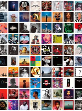 欧美经典CD封面卡片HipHop说唱专辑墙贴纸房间卧室墙面装饰小海报