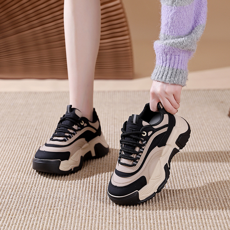厚底老爹鞋女2025春秋季新款学生休闲百搭运动鞋轻便女鞋KT-2370