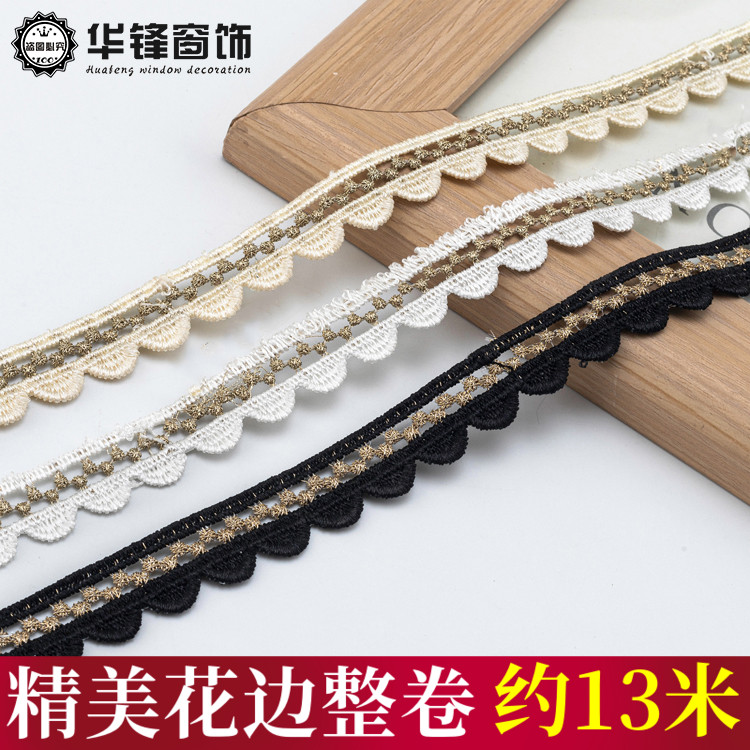 1.6cm宽金丝镂空织带小边装饰