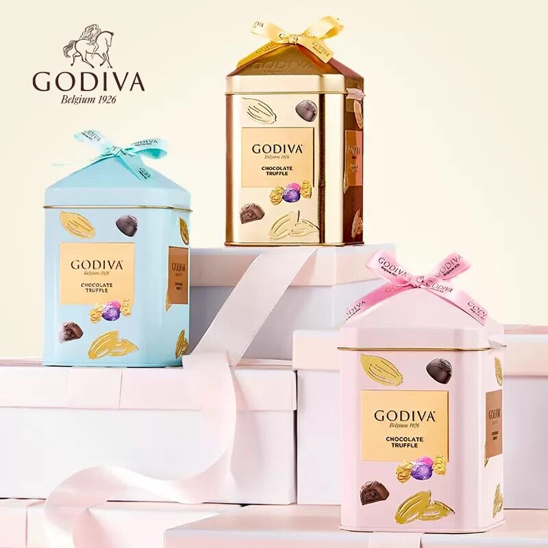 【新日期】godiva歌帝梵巧克力铁盒12颗送女友生日礼物节日喜糖