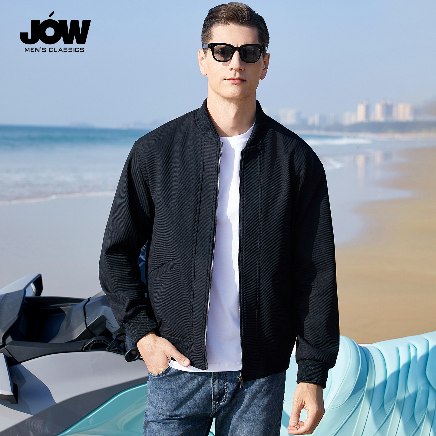 高级感棒球领外套男士春秋款