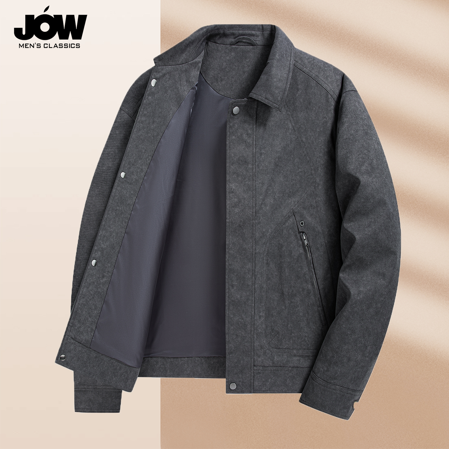 高级感扎染风外套男士春秋款