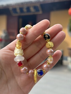 龙华寺2026九尾狐琉璃香灰手串，心想事成