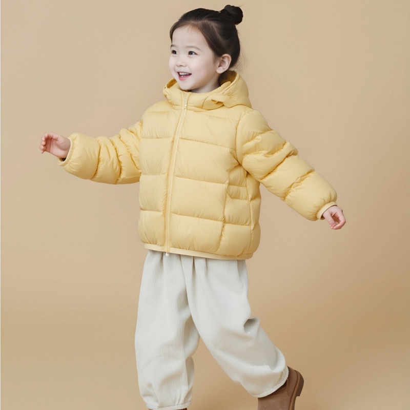 女童短款轻薄款羽绒服