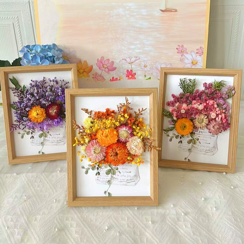 永生花干花相框diy材料包团建沙龙亲子活动母亲节创意手工礼物