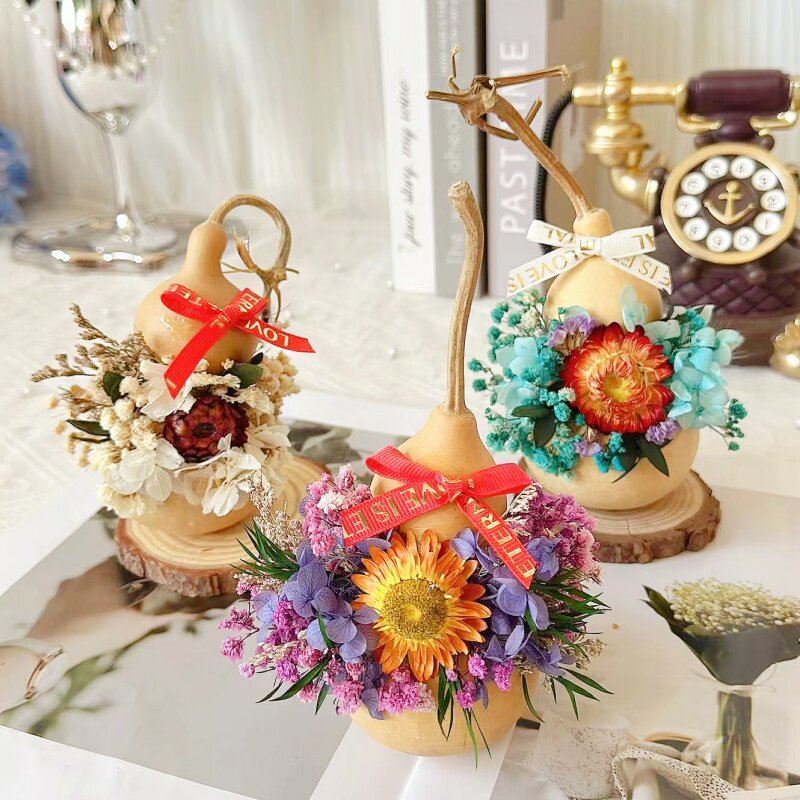 干花材料葫芦手工diy永生花材团建沙龙活动花艺花材真花节日礼物