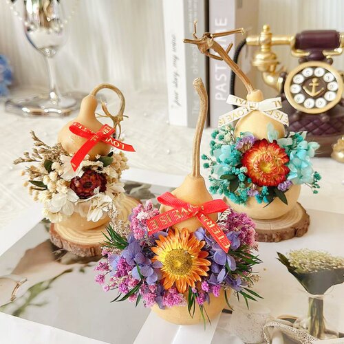 干花材料葫芦手工diy永生花材团建沙龙活动花艺花材真花节日礼物