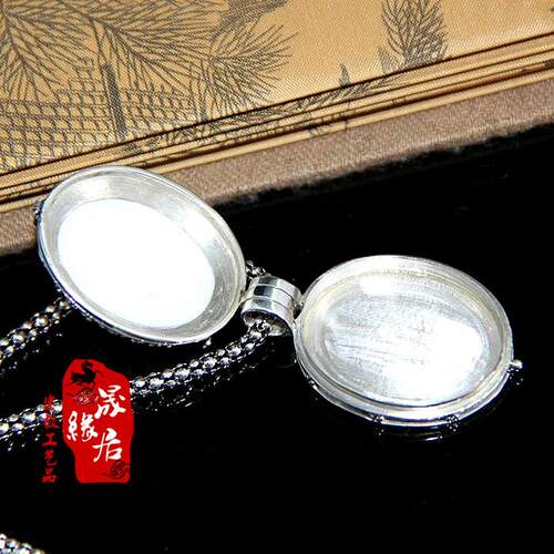 纯银嘎乌盒挂件吊坠项链