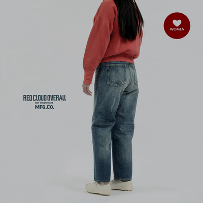 赤芸redcloud标准手工洗水牛仔裤