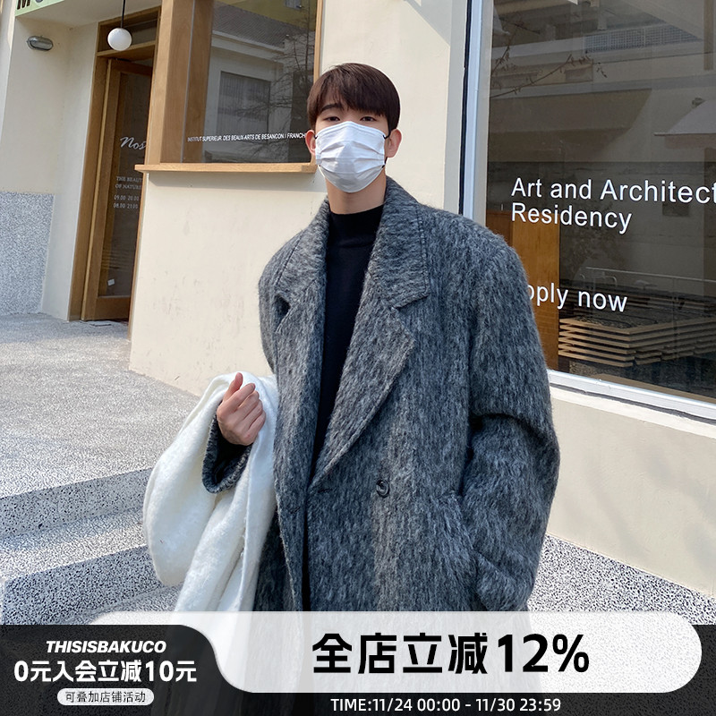 白口阳中长款冬季毛呢大衣