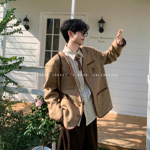 春季 彩点花呢学院风西装 2026单排扣西服外套 枫糖玛奇朵 白口阳