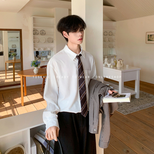 白色情书 翻领长袖 白衬衫 基础款 衬衣男女百搭上衣春 2.0 白口阳