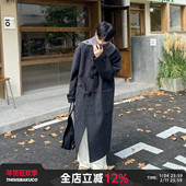 白口阳 保暖呢大衣男 毛呢外套2024冬季 巴黎邂逅 牛角扣中长款