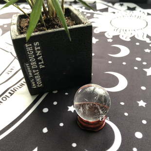 现货 塔罗牌开牌四元素仪式 土元素 天然白水晶球 3CM 小水晶球