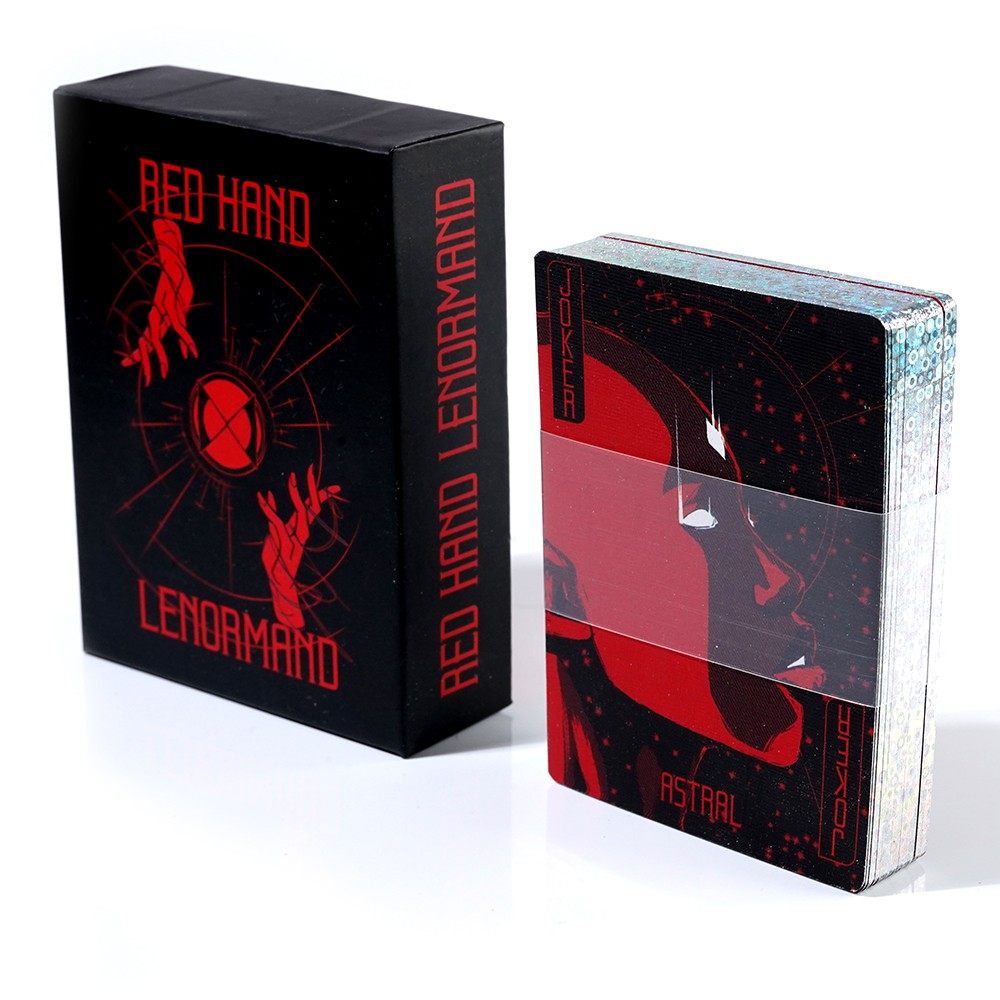 包邮 天地盒 red hand lenormand 血手雷诺曼 英文桌游利诺曼卡牌