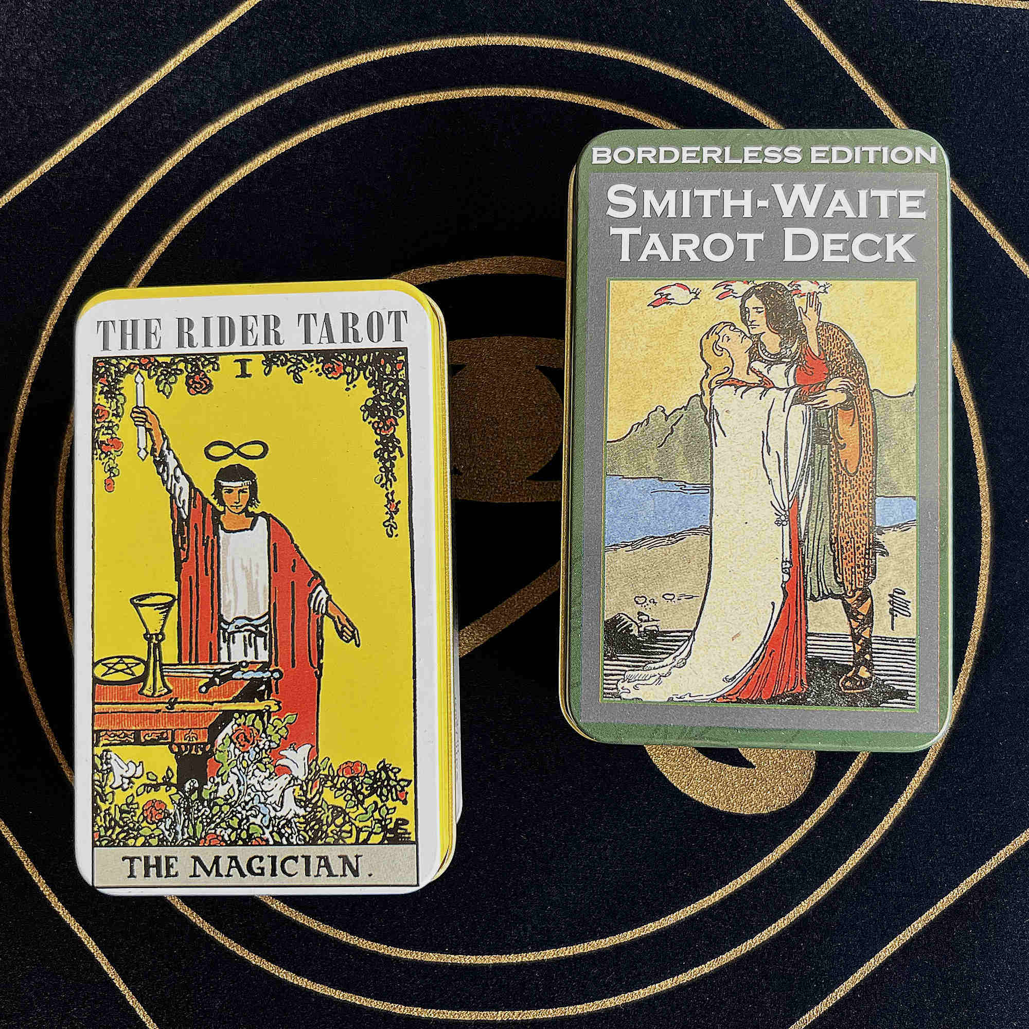 包邮 smith waite tarot rider tarot 马口铁盒便携伟特卡罗牌
