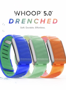 美国直邮WHOOP 5.0 Drenched 2026新款户外硅胶替换表带运动防水