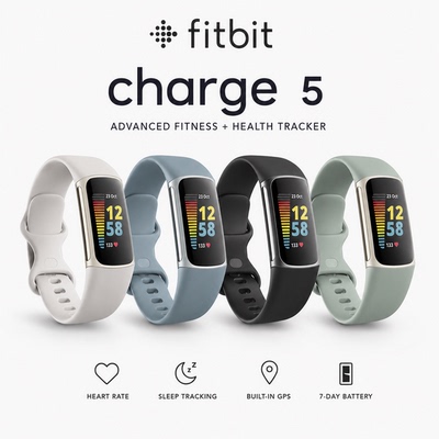 代购fitbit手环charge 5运动智能血压心率检测手表跑步健康睡眠