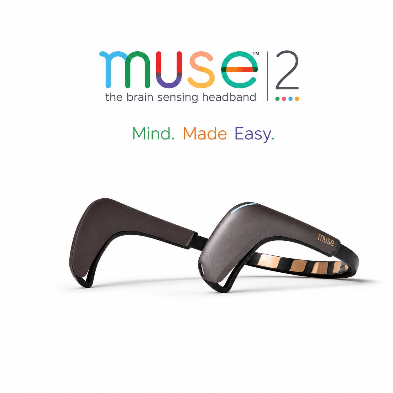 美国代购Muse 2 冥想辅助头环大脑感应智能监测减压头带专注力EEG