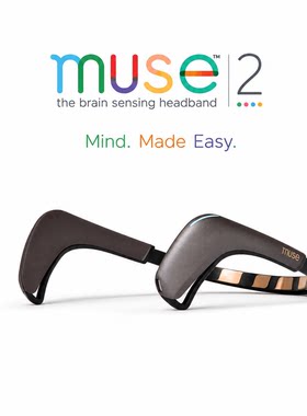 美国代购Muse 2 冥想辅助头环大脑感应智能监测减压头带专注力EEG