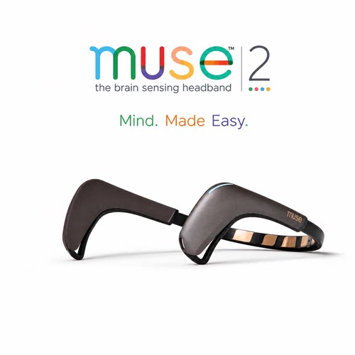 美国代购Muse 2 冥想辅助头环大脑感应智能监测减压头带专注力EEG
