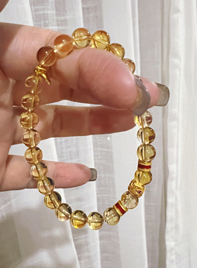 【秘境珠宝】净月·天然黄水晶扎基拉姆斗金碗招米米手串