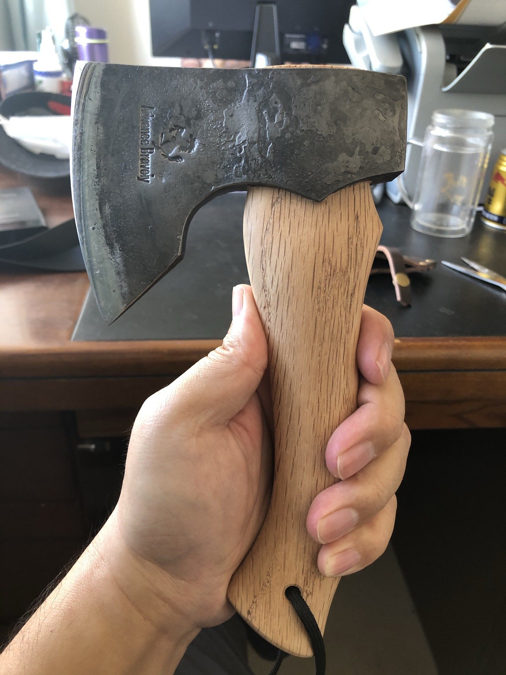 手工锻打夹钢轴承钢俄罗斯战斧维京斧头北欧斧子户外野营防身露营