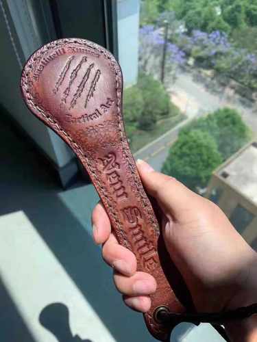 牛皮手工波士顿拍子edc防身户外