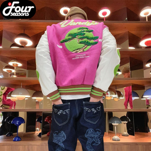 CANOTWAIT x VandyThePink男夹克外套复古高阶紫色美式棒球服宽松